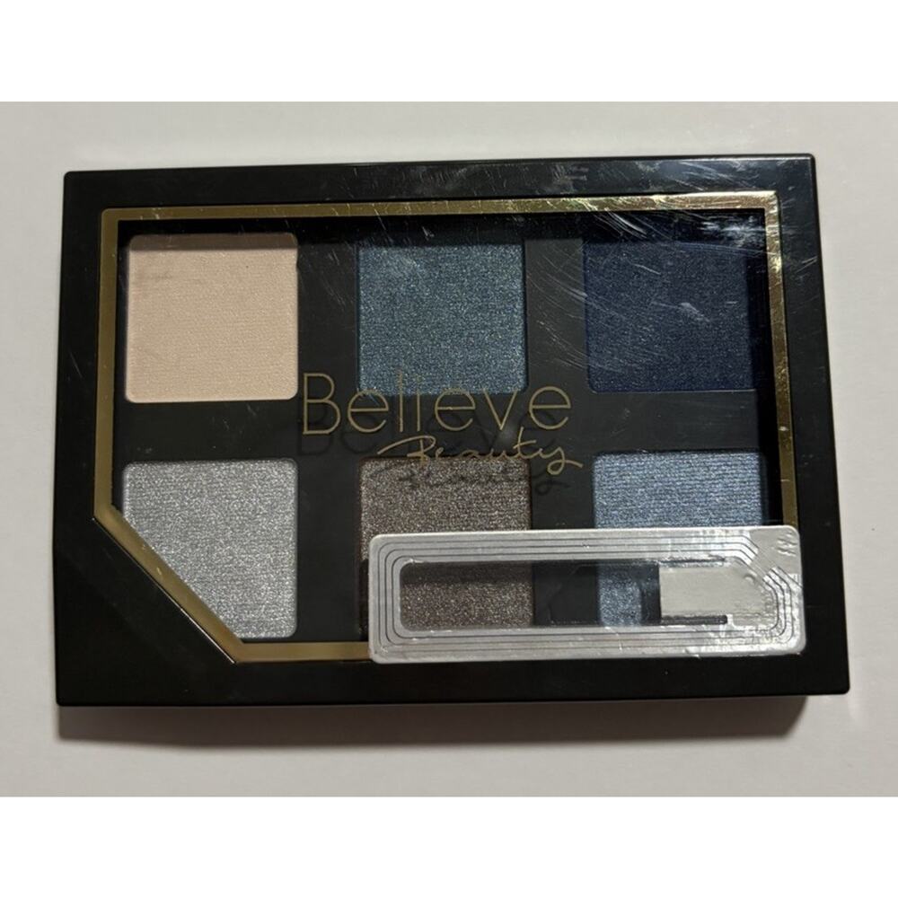 Believe Beauty Into The Blue Eyeshadow Palette 6 Shade Shimmer Matte NEW